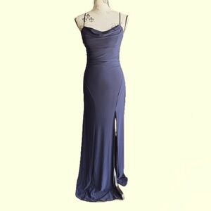 Le Château - Navy bleu slit dress